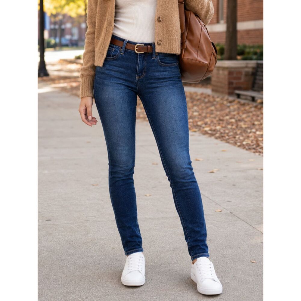 Lucky Brand Stella Skinny Ankle Jeans Women’s 0/25 Dark Wash Stretch Denim Blue